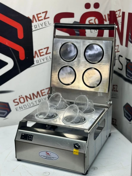 Sönmez Vakum 110*110 Yuvarlak Kase Kapatma Makinesi Tabak Kapatma Makinası 4 Adet - 3