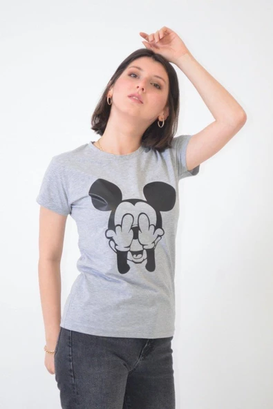 Bisiklet Yaka Baskılı T-Shirt 8735 - 6