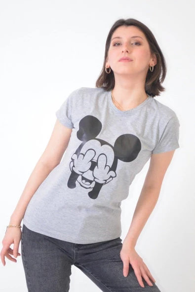 Bisiklet Yaka Baskılı T-Shirt 8735 - 5