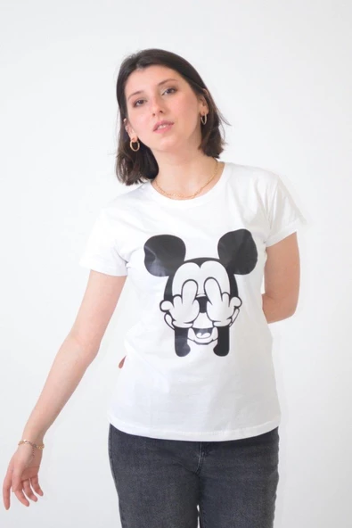 Bisiklet Yaka Baskılı T-Shirt 8735 - 3