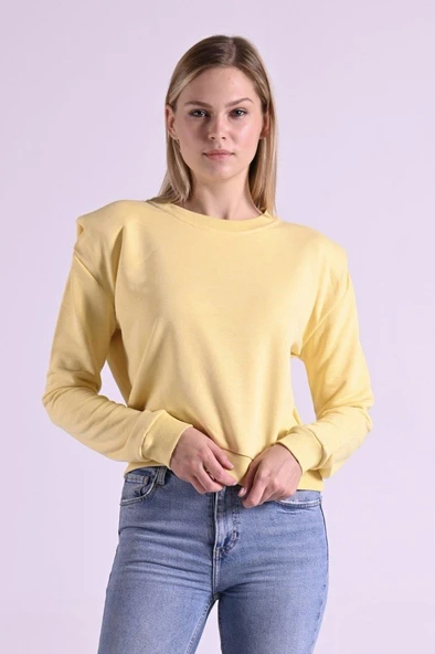 Kadın Omuz Vatka Detaylı Bluz 9247 - 10