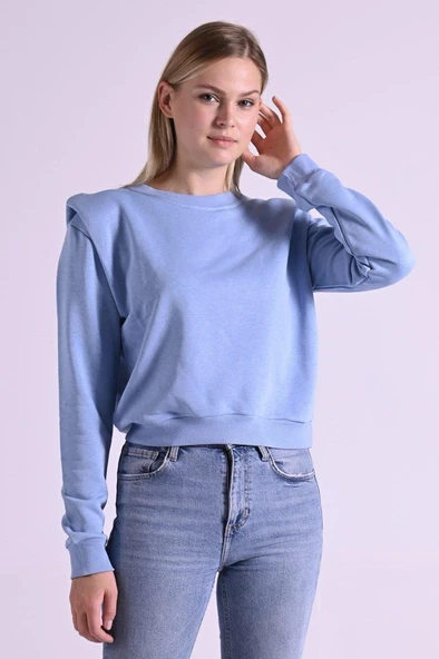 Kadın Omuz Vatka Detaylı Bluz 9247 - 8