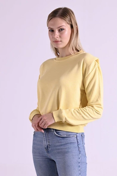 Kadın Omuz Vatka Detaylı Bluz 9247 - 11