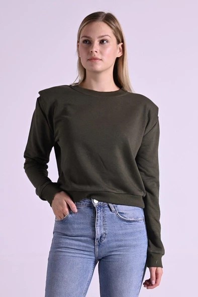 Kadın Omuz Vatka Detaylı Bluz 9247 - 9