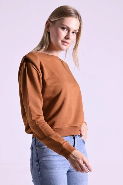 Kadın Omuz Vatka Detaylı Bluz 9247 - 6