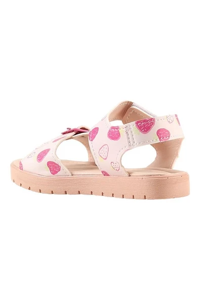 Pembe Baskılı Kız Çocuk Sandalet - 3