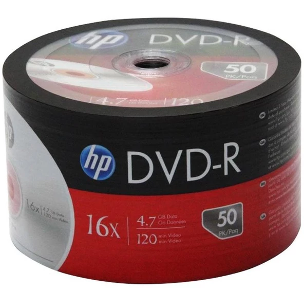 Hp Dvd Dv-R Dm000708 4.7Gb 120Mın 16X 1X50 Paket