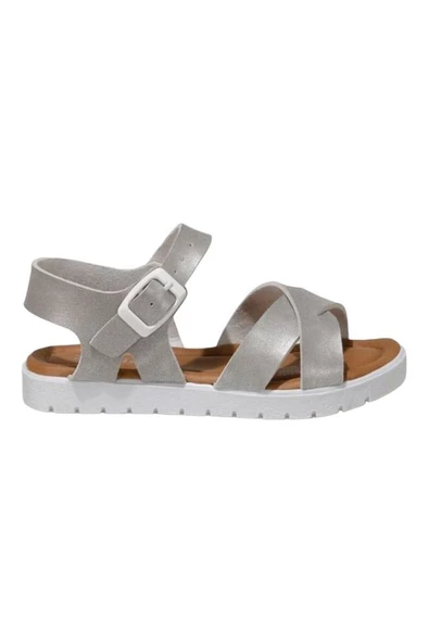 Gümüş Unisex Çocuk Sandalet - 2