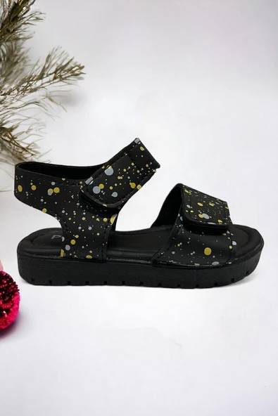 Galaxy Baskılı Çift Bantlı Cırt Cırtlı Erkek Çocuk Sandalet - 2