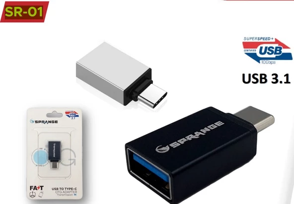 Sprange Çevirici Sr-01 Type-C To Usb 3.1 Dönüştürücü