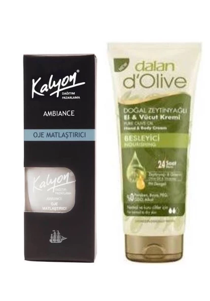 Kalyon Oje Matlaştırıcı + Dalan Tüp Krem 20 Ml