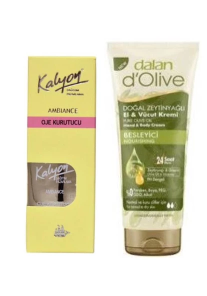 Kalyon Oje Kurutucu Fırçalı + Dalan Tüp Krem 20 Ml