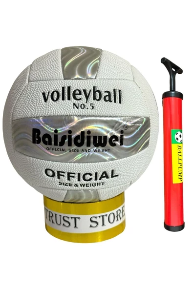 Voleybol Topu A Kalite Dikişli Baisidiwei 5 Numara Şişirme Pompası Hediyeli - 9
