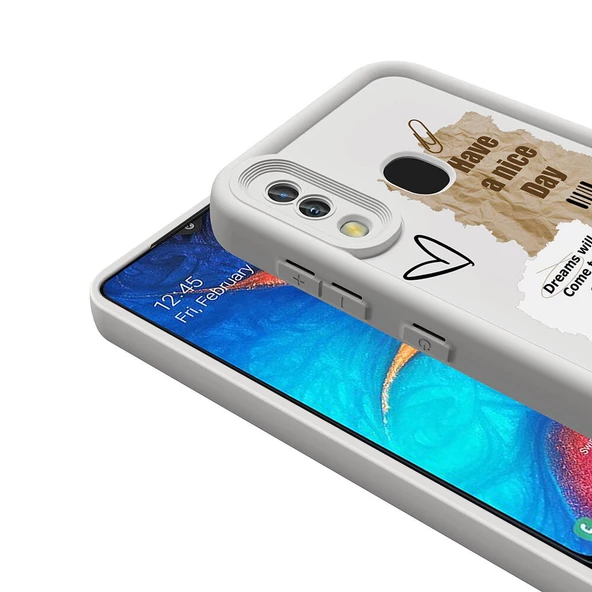 Galaxy A30 Kılıf Kamera Korumalı Baskılı Arka Yüzey Zore Klas Kapak - Resim 12