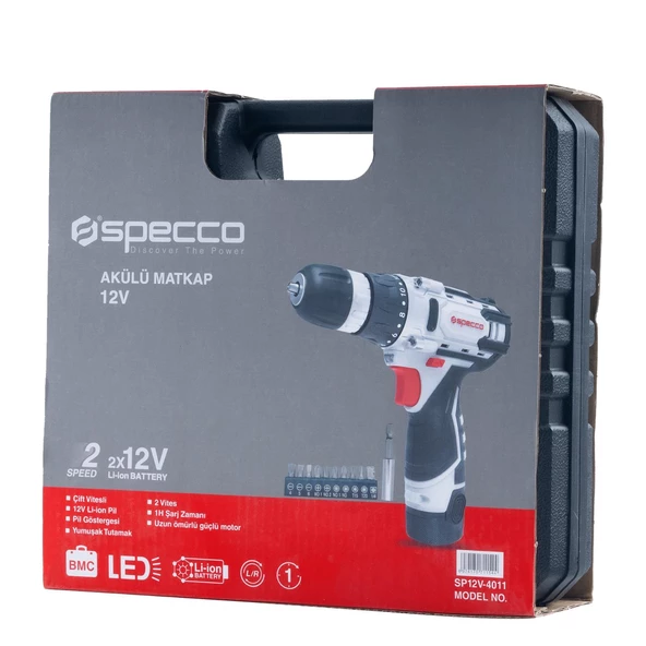 Specco 12V Akülü Matkap ve Vidalama SP12V-4011 - 5