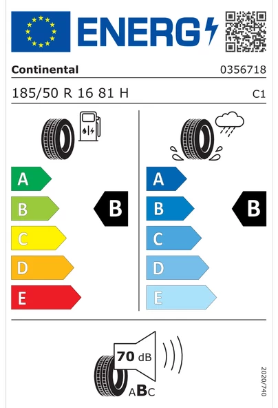 Continental EcoContact 5 185/50R16 81H Yaz Lastiği - 2022 - 7