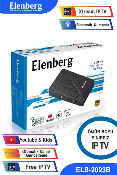 Elenberg ELB-2023B  Bluetooth Kumandalı Full HD Uydu Alıcı - 2