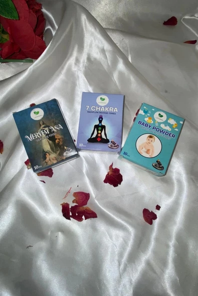 Organik Tütsü Seti Geri Akış Back Flow Şelale 3d Tütsü Bebek Doğal Kokulu Meryem Ana - Resim 4