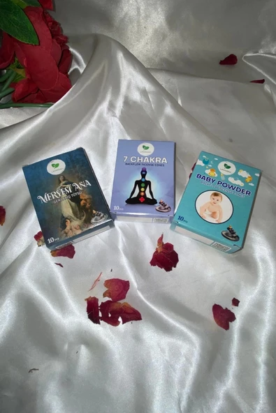 Organik Tütsü Seti Geri Akış Back Flow Şelale 3d Tütsü Bebek Doğal Kokulu Meryem Ana - Resim 3