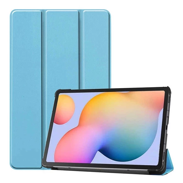 Samsung Tab S7 FE LTE (T737-T736-T733-T730) Uyumlu Smart Cover Standlı 1-1 Kılıf