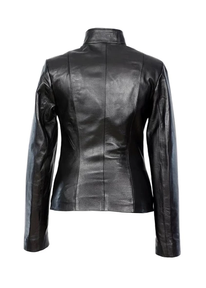 Spor Model Bayan Deri Ceket - 4