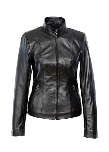 Spor Model Bayan Deri Ceket - 5