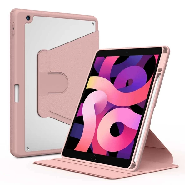 iPad 10.2 2021 (9.Nesil) Uyumlu Kılıf  Nayn Dönebilen Standlı Kılıf