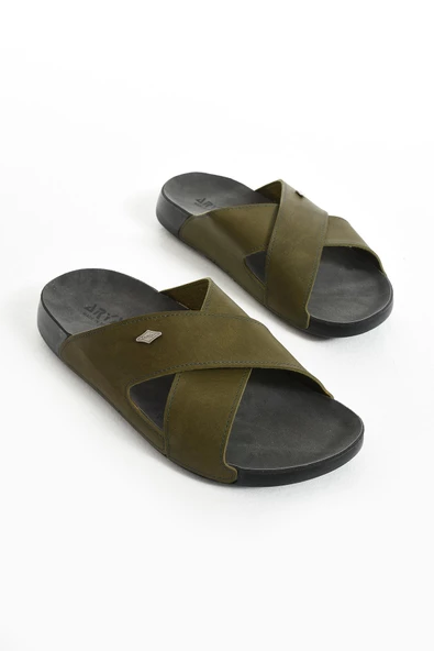 Albishoes Erkek Çapraz Hafif Esnek Yumuşak Rahat Taban Anatomik Günlük Yürüyüş Erkek Terlik