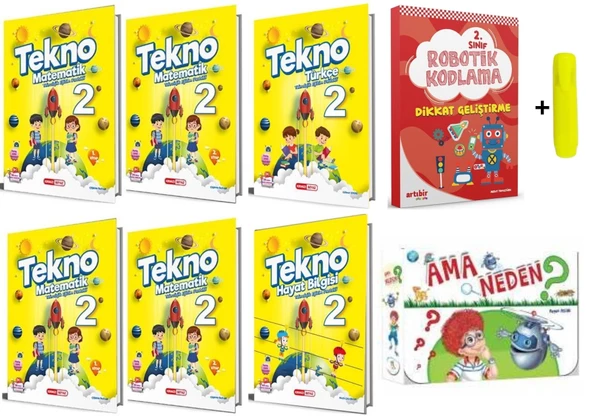 Kırmızı Beyaz Tekno Set 2.Sınıf Tüm Dersler Seti Yeni 17 Kitap