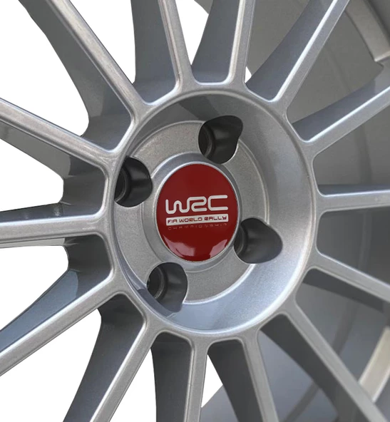 Jant Göbek Arma WRC Red Sticker 4'lü Set - Resim 2