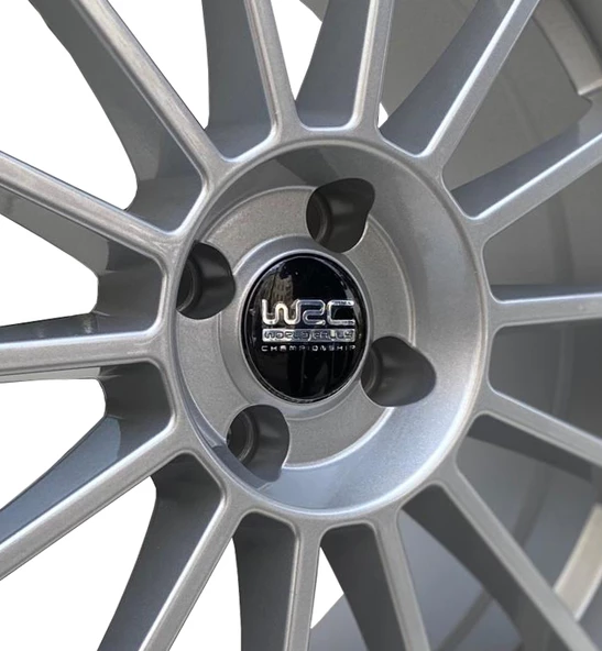 Jant Göbek Arma WRC Black Sticker 4'lü Set - 2