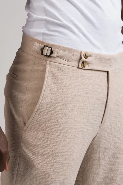 Adimo Slimfit Sivri Yaka Yarım Astarlı Çift Yırtmaçlı Likralı Jogger Takım Elbise - 6