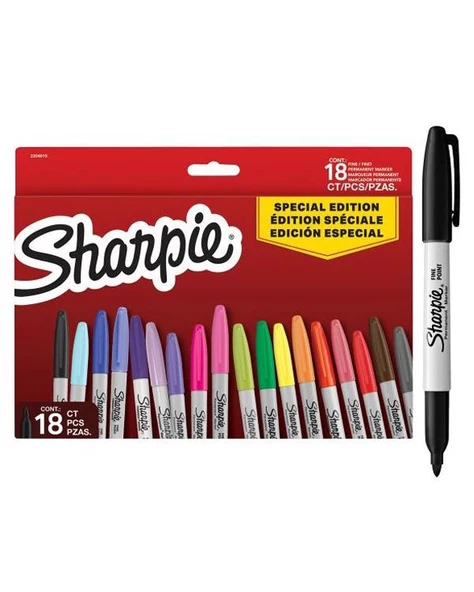 Sharpie Fine Permanent Marker 18li Kalem Seti 2204015