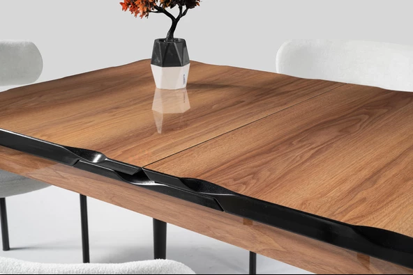 Yakamoz MDF HighGloss Mutfak Masası 80x130 - Resim 3