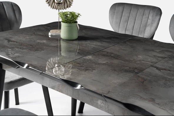 Yakamoz MDF HighGloss Mutfak Masası 80x130 - Resim 11