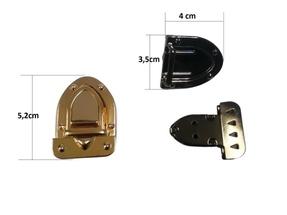 Çanta Tokası, Çanta Kilidi BM99 3,5cm 1 Adet Deri Hobi - 10