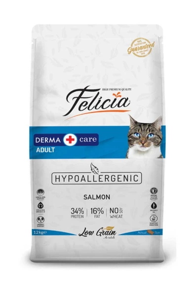 Felicia Az Tahıllı  Somonlu Yetişkin Kedi Maması 12 kg