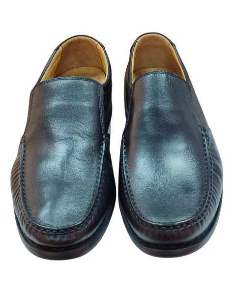Ay Ayakkabım 600K. Erkek Siyah (40-45) Deri Comfort Ayakkabı - 5
