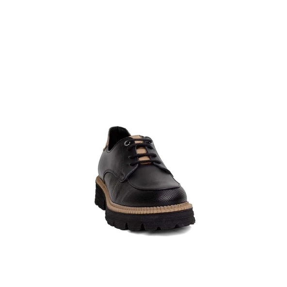 MAMMAMİA D24YA-3850 BAGLI KADIN DERİ LOAFER AYAKKABI - 2