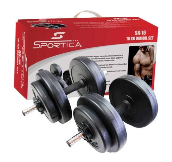 SPORTICA SR16 PLASTİK DAMBIL SET 16KG