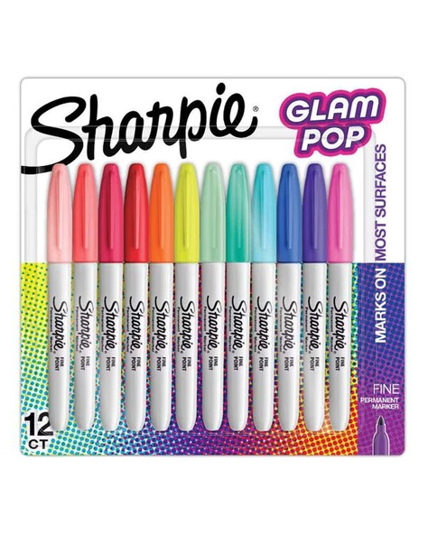 Sharpie Glam Pop Fine Permanent Marker 12li Kalem Seti 2198780