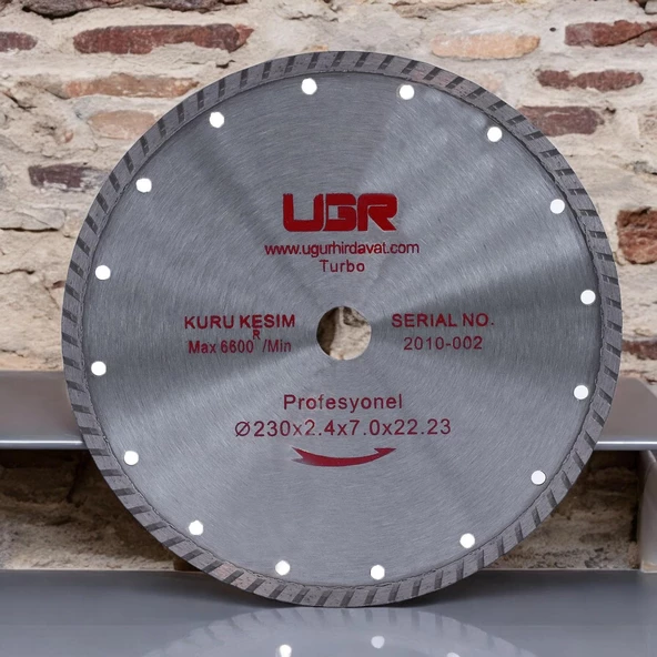 Ugr Turbo Elmas Beton Tuğla Kesme Kesici Disk Diski 230 mm - 2
