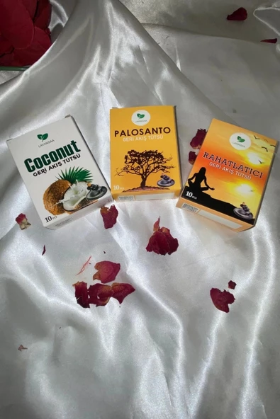 Organik Tütsü Seti Geri Akış Back Flow Şelale 3d Tütsü Doğal Kokulu Hindistancevizi - Resim 2