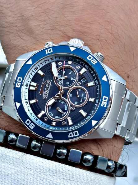 Slazenger SL.09.2329.2.02 Çelik Kordon Erkek Kol Saati - Resim 3