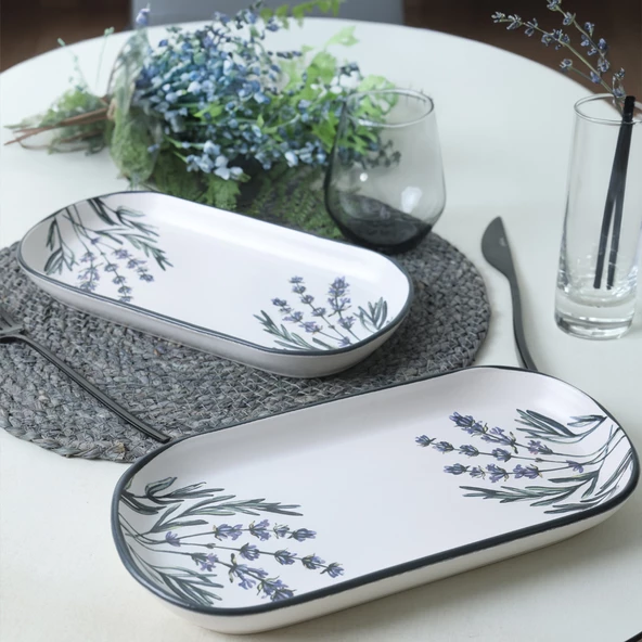 Keramika Keraart Çiçek Bahçesi Noyan Kayık Tabak 28 Cm 2 Adet 18940 - 3