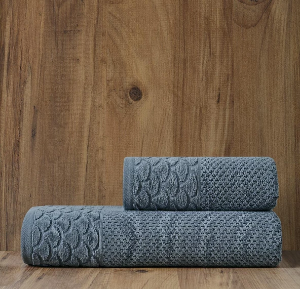 Soley | Alana | Extra Yumuşak Pamuk Pirinç Örgü 2'li Havlu Seti - 5