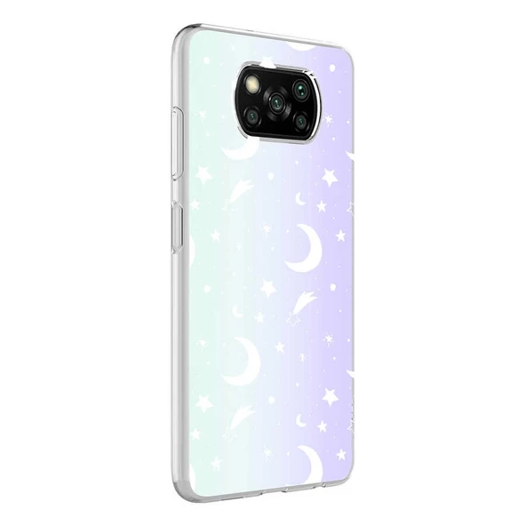 Xiaomi Poco X3 Uyumlu Kılıf  M-Blue Desenli Kapak