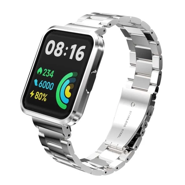 Xiaomi Redmi Watch 2 Lite Uyumlu KRD-60 Metal Kordon