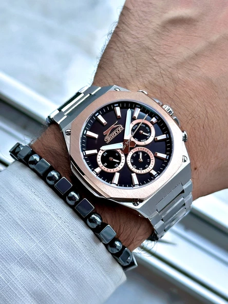 Slazenger SL.09.2322.2.03 Çelik Kordon Erkek Kol Saati - Resim 2