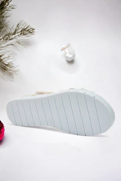 Çapraz Pudra Pembe Eflatun Kız Çocuk Sandalet - 4